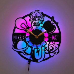 Reloj de pared de física, reloj científico, reloj de pared geek, regalo para profesores, reloj educativo, decoración STEM
