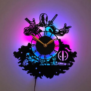 Orologio di Deadpool, regalo di Deadpool, decorazioni di Deadpool