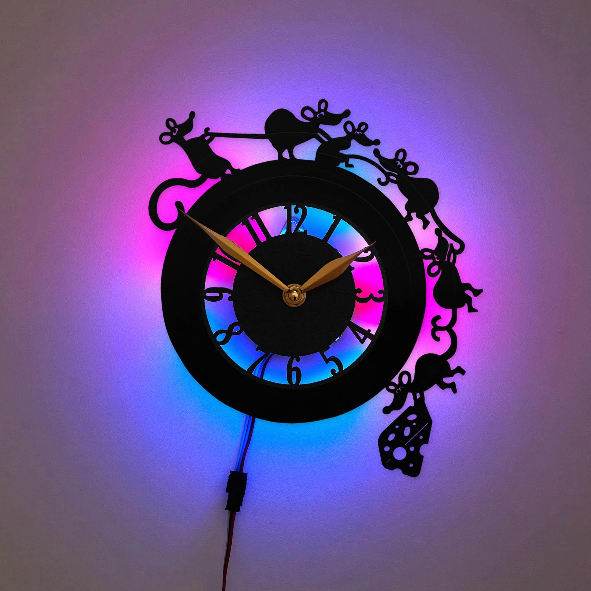 Cheese Clock, Mouse Clock, Kitchen Clock, Funny Clock, Cartoon Mouse ...