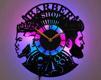 Reloj de pared de peluquería, reloj decorativo de peluquería, reloj de peluquería moderno