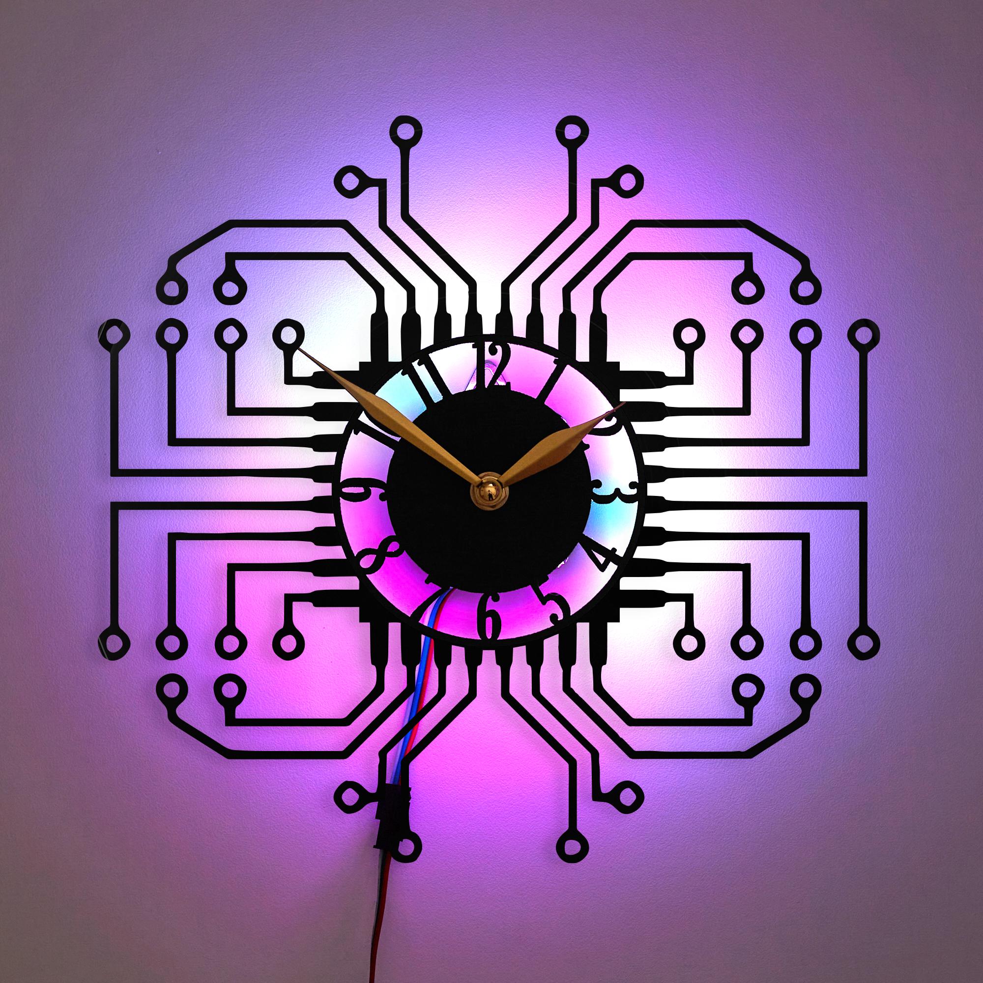 Computer Clock, Tech Theme Clock, Electronics Clock, Computer Chip ...