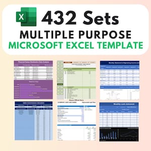 430 Sets Microsoft Excel Templates : Business Financial Invoices | Planner | Time Sheet | Payroll | Chart