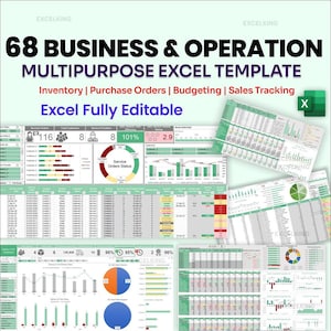 60 Business & Operative Mehrzweck-Excel-Vorlage | Leicht zu bearbeiten