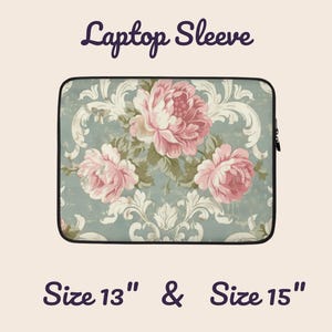 Funda para portátil con diseño floral de rosas vintage para MacBook, iPad y tabletas - Funda protectora de Grateful Design