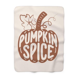 パンプキンスパイスシェルパフリースブランケット、秋のホームデコレーション、素朴な農家風デコレーション、家族の絆、ハロウィンギフトに最適、季節の暖かさ