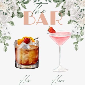 Signature Drink Menu, Classic wedding