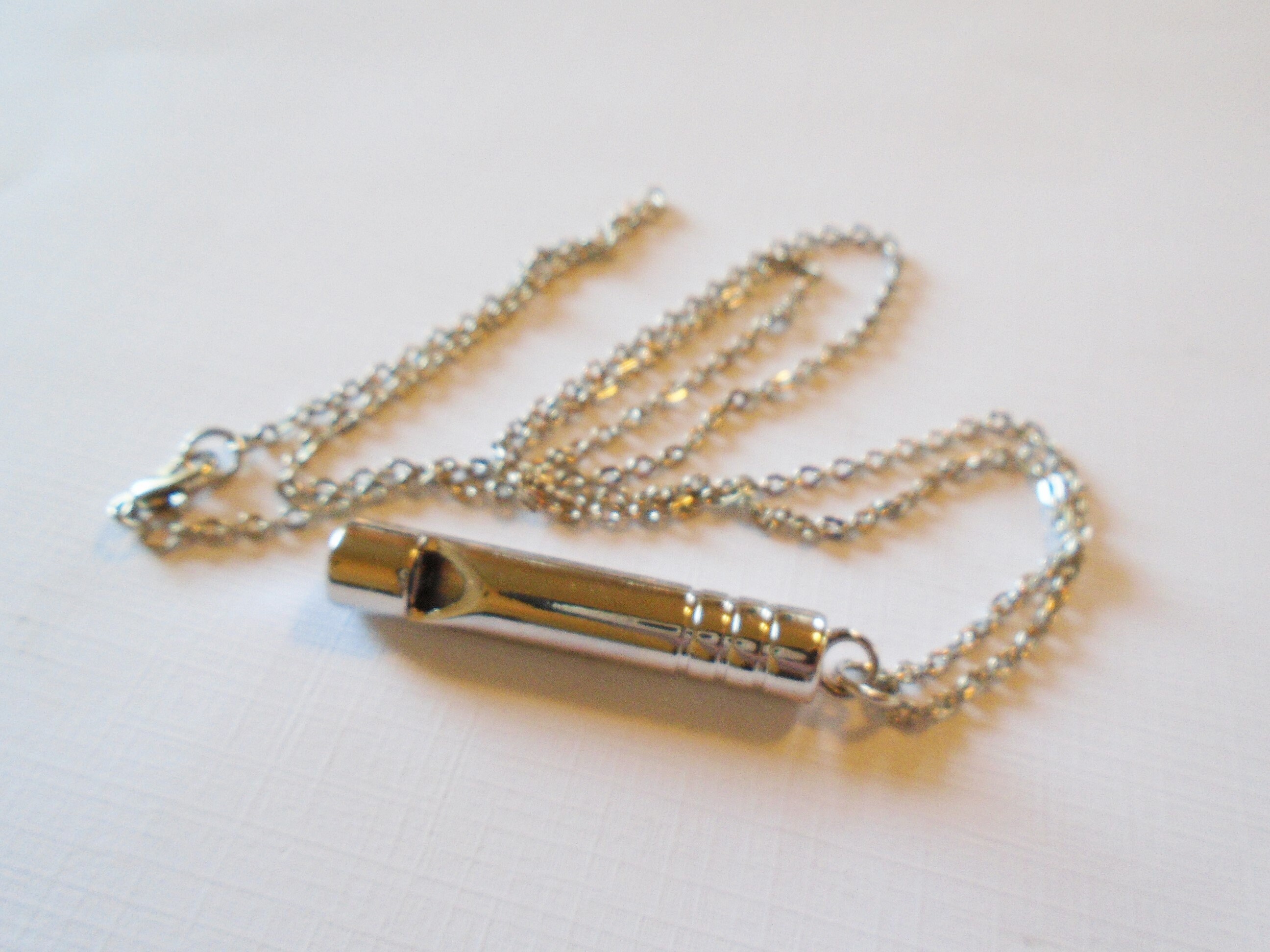 Antique Silver Whistle Necklace Real Working Whistle Pendant Etsy.de