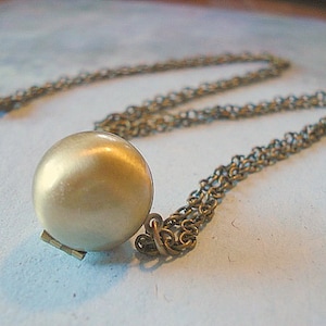 Brass Ball Locket Jewelry Vintage Round Ball Locket Gifts Under 20 Jewelry My Little Round Ball Locket