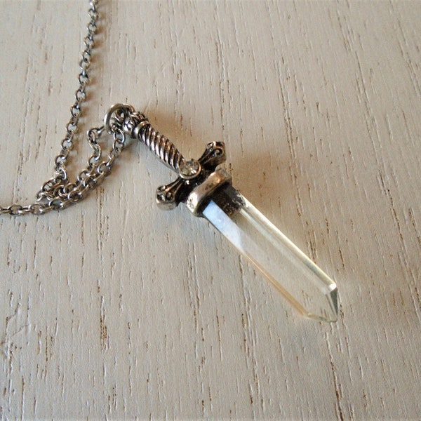 Silver Sword Necklace Dagger Pendant Sword Jewelry