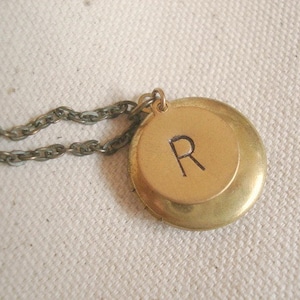 Initial Locket Personalized Locket Photo Locket Gift For Her Letter Locket Personalized Jewelry