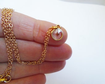 Gold Mustard Seed Necklace Tiny Mustardseed Pendant Faith Necklace Mustard Seed Jewelry Inspiration Necklace