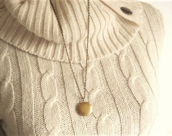 Brass Locket Necklace Gift For Her Trendy Necklace Locket Jewelry Classic Everyday Jewelry