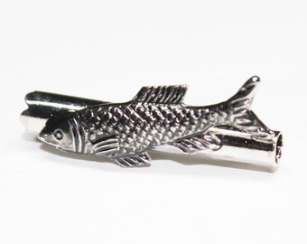 Hard to find fish lapel /hat pin base, tussie mussie, brooch, silver cone, 1 1/4" (33 mm) tall- free shipping