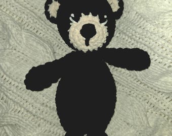 Teddy Bear Plush Crochet Snuggler Lovey Baby Stuffed Animal