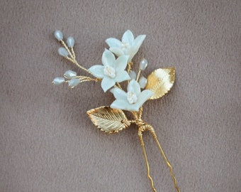 WILDFLOWER | Blue bridal hair pin, something blue hair accessories, blue hair piece