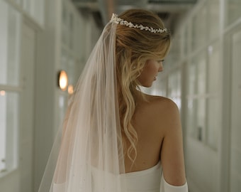 JACQUES | Bridal crystal headpiece, bridal headpiece, wedding tiara, tiara crown