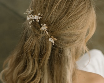 MEADOW | Floral wedding hair pins, bridal hair pins, bridal hair pieces, wedding hair pins