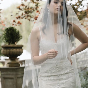 MIRA | Bridal veil, chapel length veil, drop veil, wedding veil, floor length veil, bridal veil cathedral