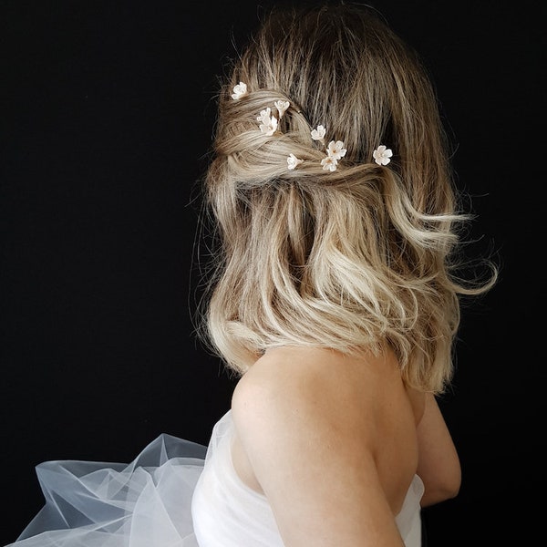 WHISPER | Floral hair pins, wedding hair flowers, floral hair pin, floral hair piece