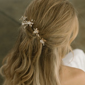 MEADOW | Floral wedding hair pins, bridal hair pins, bridal hair pieces, wedding hair pins