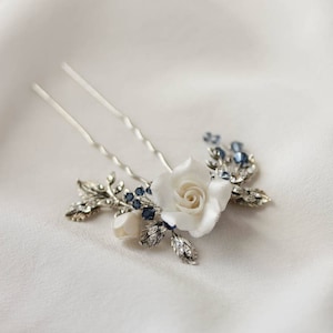 MAYBELLE | something blue for bride, blue bridal hair pin, bridal accessories gift for bride