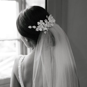 ELVIRA | bridal headpiece with florals, wedding headpiece for rustic vintage style romantic wedding hair