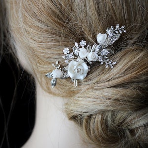 CARRAWAY | bridal hair comb, bridal headpiece for rustic Art Deco vintage style wedding hair