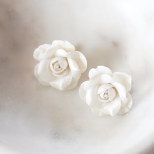 LOLA | Rose bridal stud earrings, bridal earrings, stud earrings