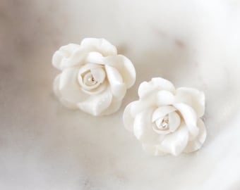 LOLA | Rose bridal stud earrings, bridal earrings, stud earrings