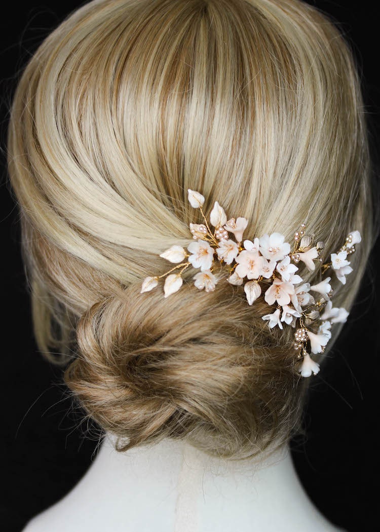 CHERRY BLOSSOM wedding hair pieces bridal hair pins floral Etsy