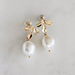 SEYCHELLES | pearl bridal earrings, pearl drop earrings, natural freshwater pearl earrings gift for bride