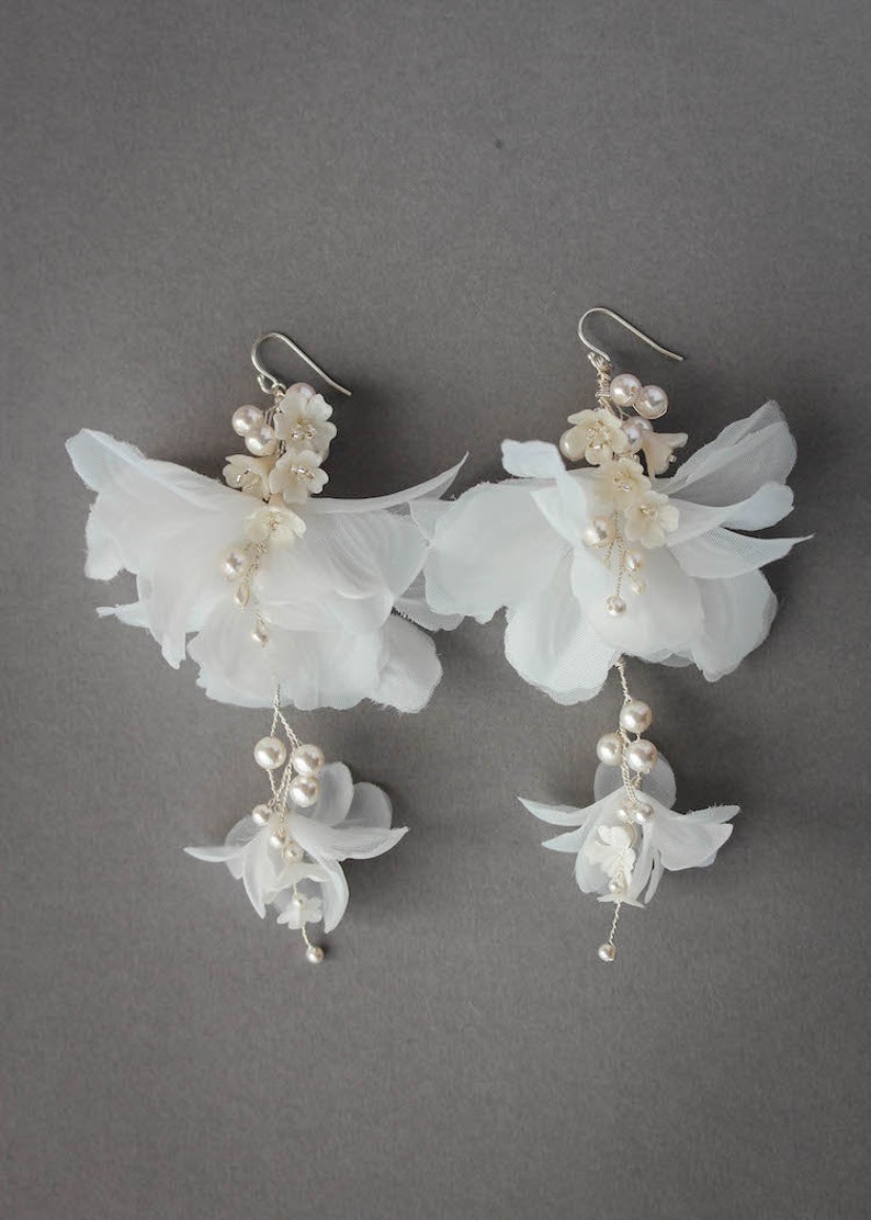 BLANCA Bohemian bridal earrings, statement wedding earrings, boho earrings image 6