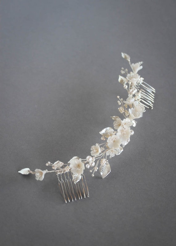 LYRIC | Floral Bridal Hair Vine, Boho Bridal Hair Comb LYRIC | Floral Bridal Hair Vine, Boho Bridal Hair Comb