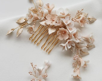 CHERRY BLOSSOM | wedding hair pieces, bridal hair pins, floral hair pins, floral hair piece