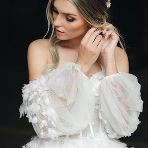 ROSALIE Bridal headpiece, blush wedding headpiece, floral bridal hair comb image 7