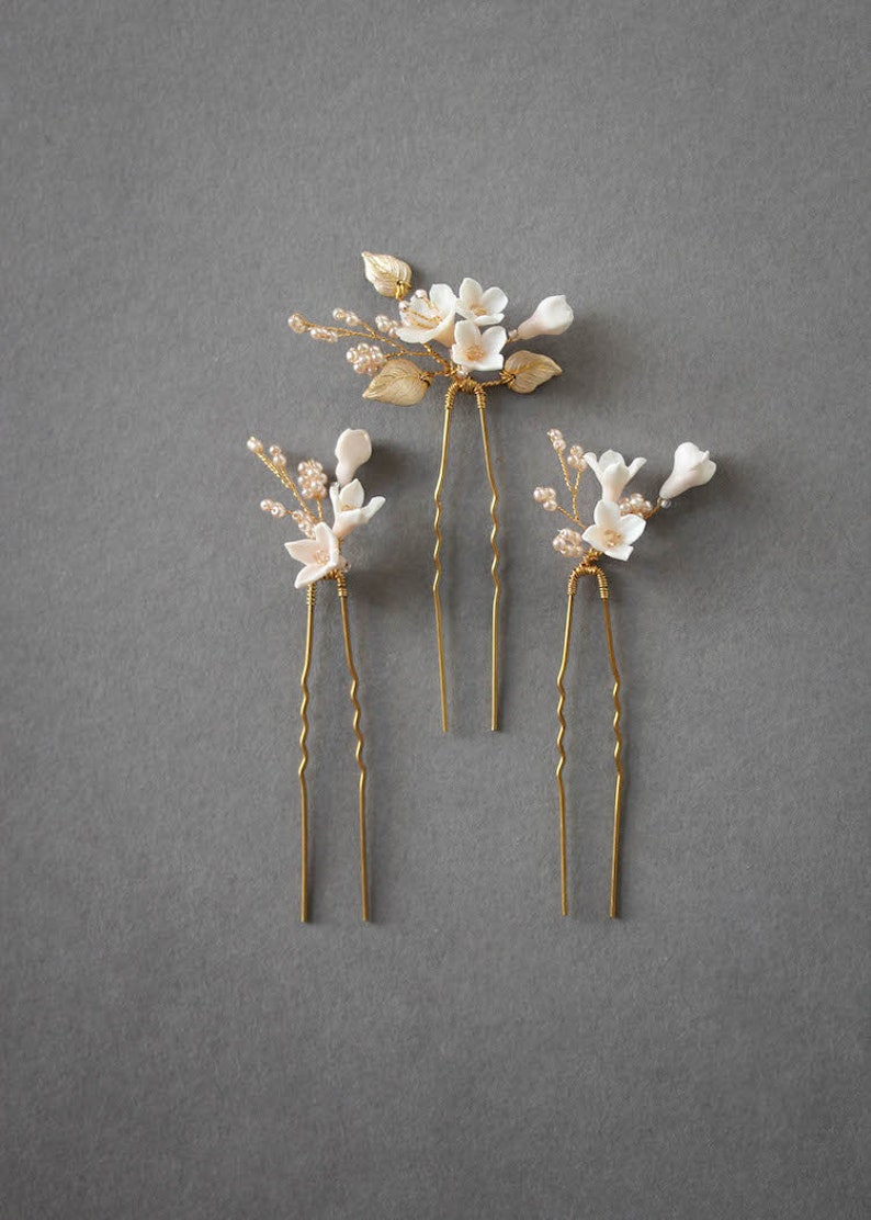 PETITE PINS Blush Floral Hair Pins Wedding Hair Flowers Etsy Australia