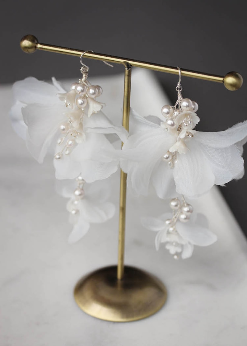 BLANCA Bohemian bridal earrings, statement wedding earrings, boho earrings image 3