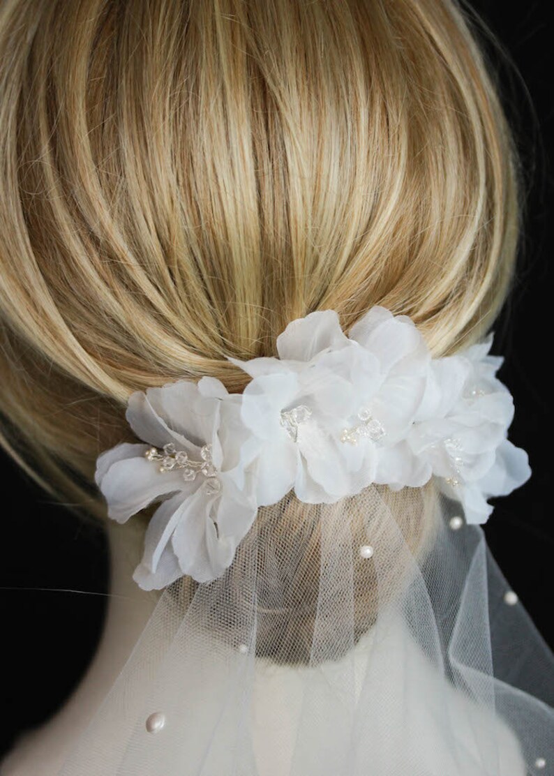 ROSA Floral hair pins bridal hair pins made from sheer Etsy