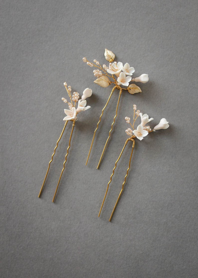 PETITE PINS Blush Floral Hair Pins Wedding Hair Flowers Etsy Australia