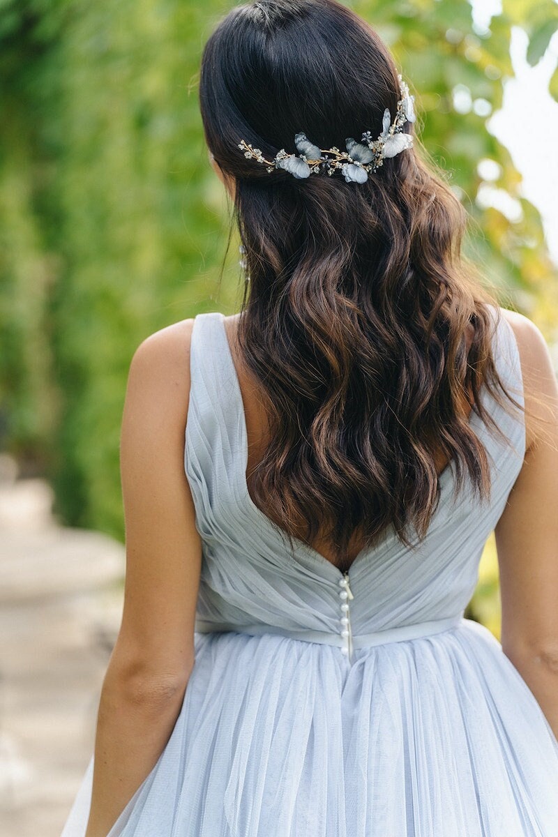ARABELLA | Blue Butterfly Headpiece, Whimsical Bridal  display picture 1