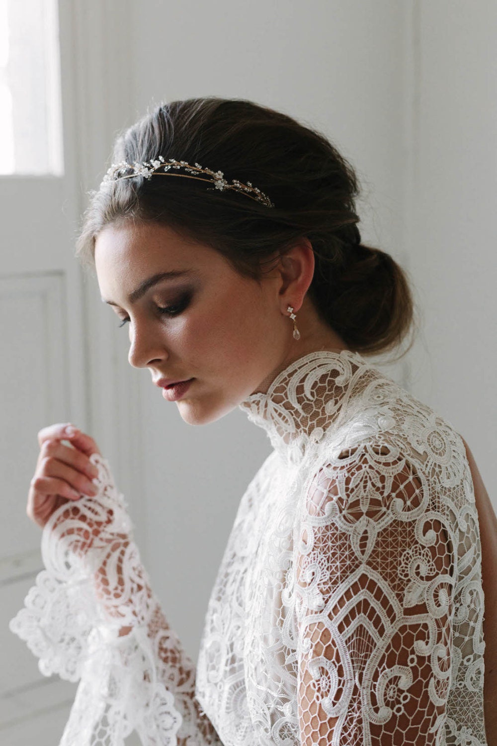 Blanchett Delicate Wedding Tiara Art Deco Tiara Wedding Etsy