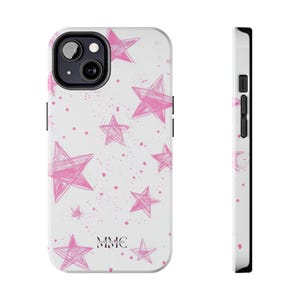 Pink Stars Phone Case | Stars | IPhone Case Artwork | Cute Phone Case | Beautiful Phone Case | iPhone | Samsung | Google Pixel | Sister Gift