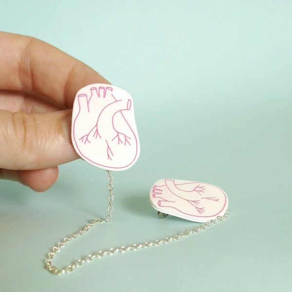 Heart Cardigan Pins