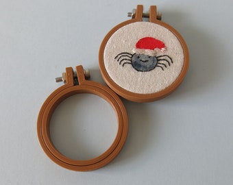Mini Embroidery Hoop 40mm Light Brown, Miniature Hoop For Necklace, Display and Embroidery 3d Printed
