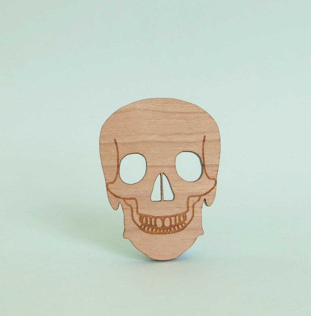 Skull Brooch Wooden Skeleton Anatomy Jewellery Medical Jewelry - Etsy