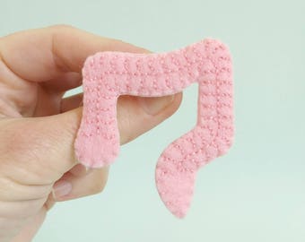 Large Intestine Felt Brooch Anatomy Jewellery Medical Jewelry Colon Brooch