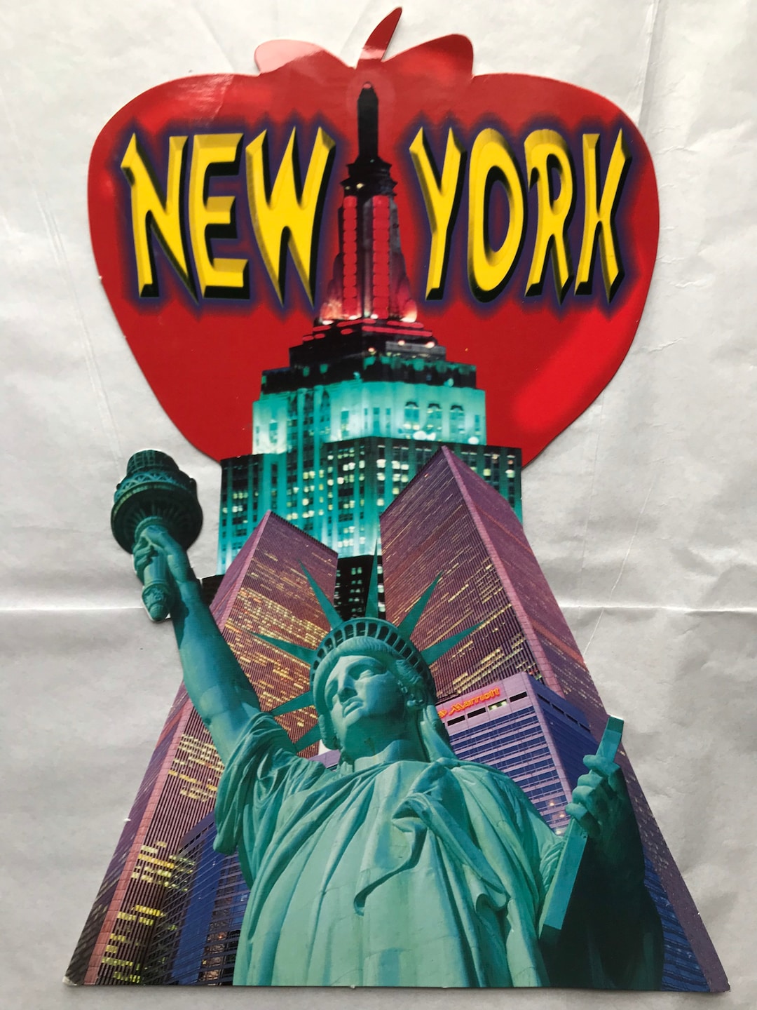 4 Jumbo NYC Post Cards, Unused Vintage Post Cards, 1990s New