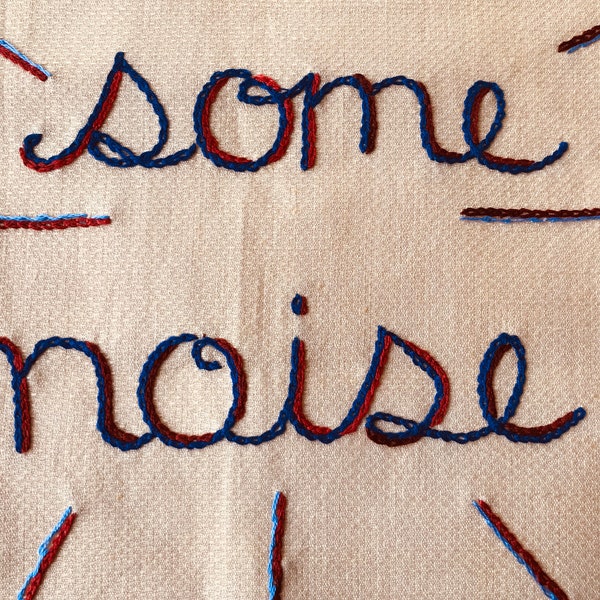 Let's Make Some Noise, Tapestry, New Year's Eve, Protest, Textile art, Hand embroidery, Wall art, Celebration