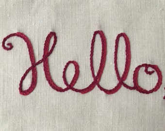 Hello Fancy, Tapestry, Embroidery art, Hand stitched, Decorative art, Gift idea, Girlfriend gift, Wife gift, Gift for Her