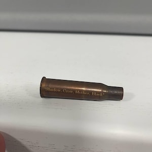 Bullet keychain with engaving